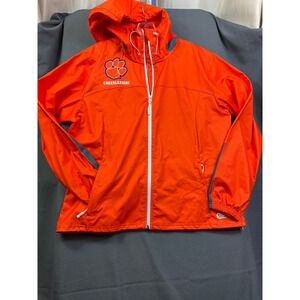 Nfinity Clemson University Cheerleading Orange Hooded Full Zip Jacket Womens L